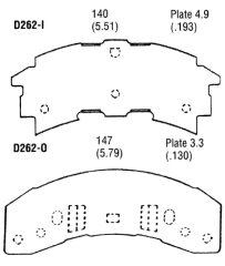 Bremsklötze Hinten - Brakepads Rear  Fiero 84-87